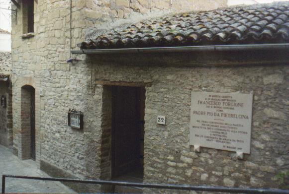 Casa natale, in Pietrelcina (BN)