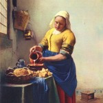 Vermeer: La donna che versa il latte.